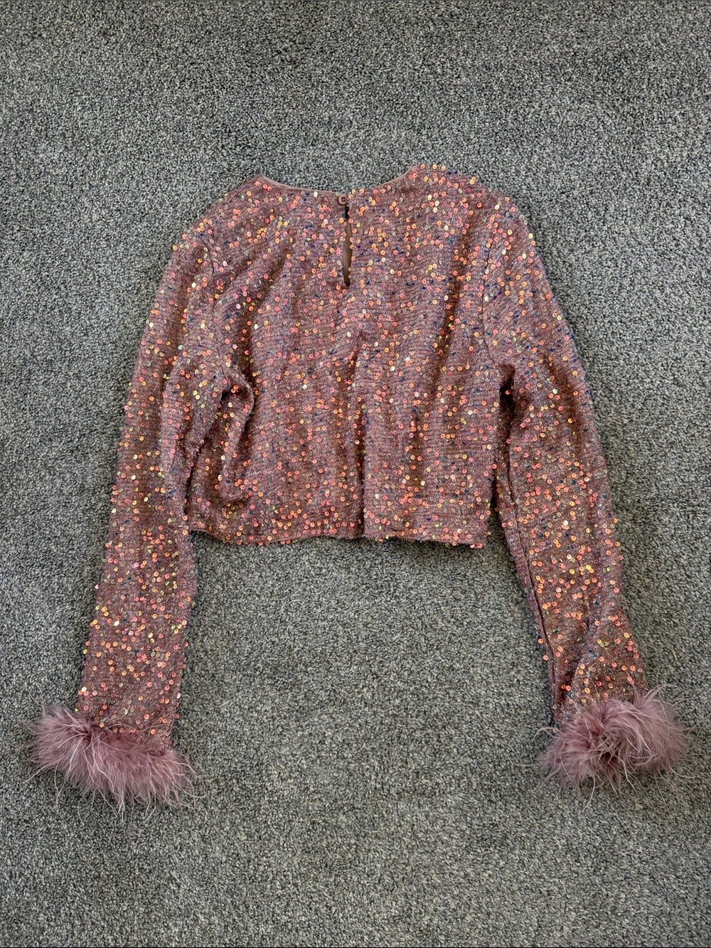 Lulus Sequin/ feather Maxi Skirt Set - Picture 5 of 5